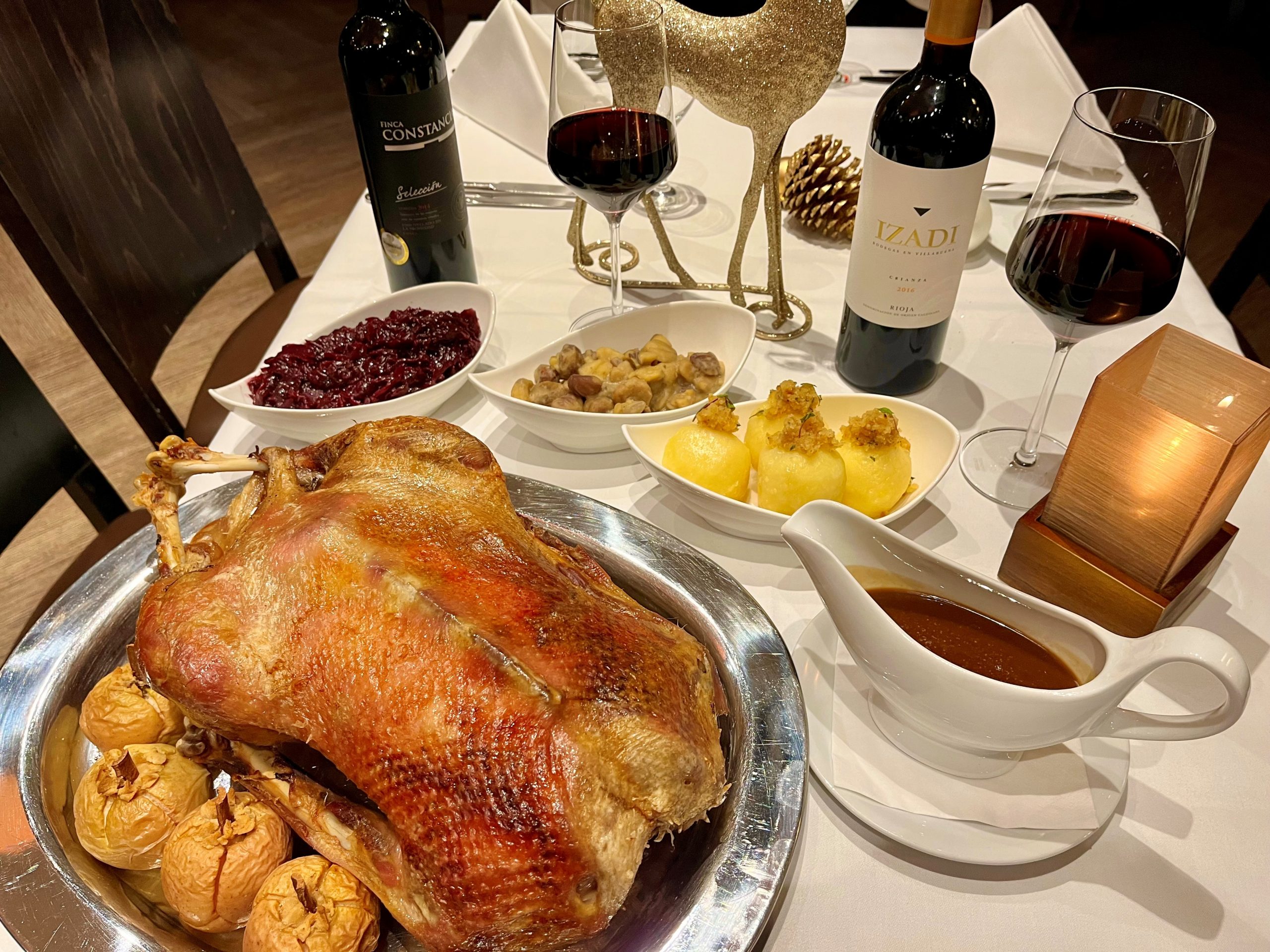 Gänsebraten mit Beilagen